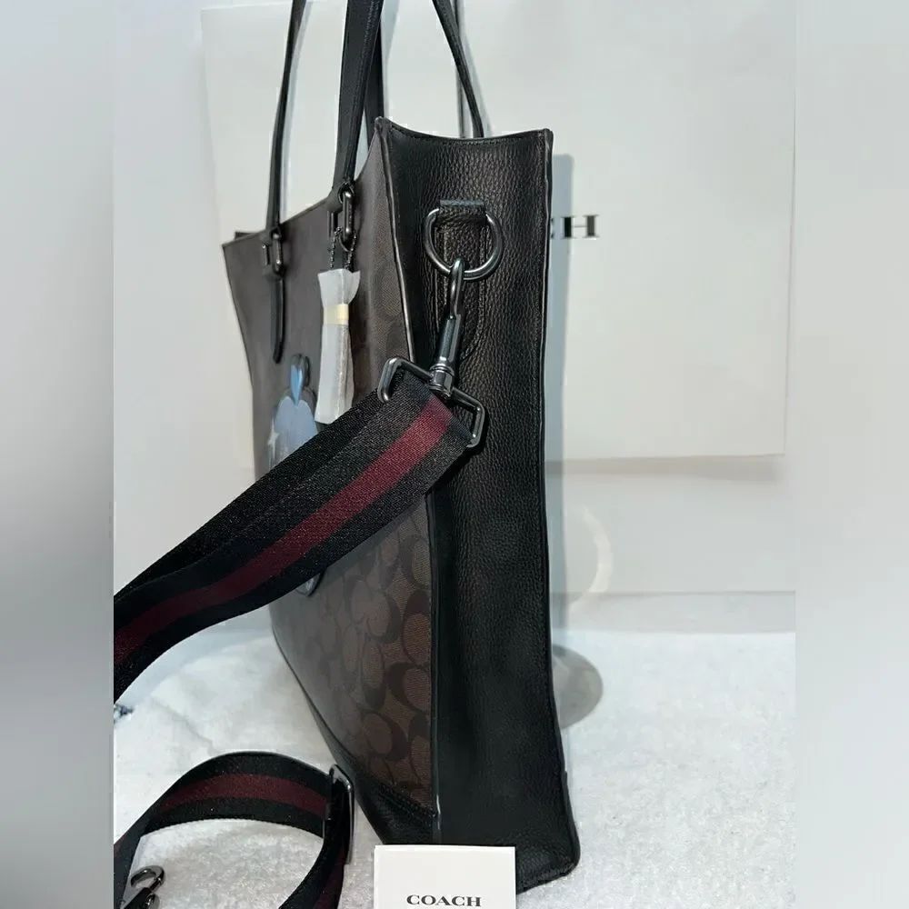 🔥🎁NEW! Coach Graham Tote Handbag Apple Patch Mahoganny Msrp:$528.00 - Picture 4 of 9